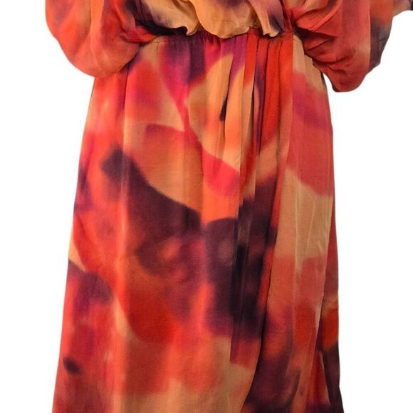 Haute Hippie Cowl Drape Front Wrap Silk Dress - Picture 5 of 8
